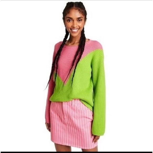 Victor Glemaud X Target Stripe Aurora Pink Skirt - Picture 3 of 5